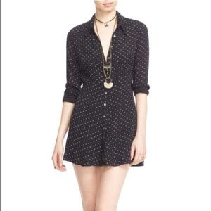 Free People This Town Polka Dot Shirtdress